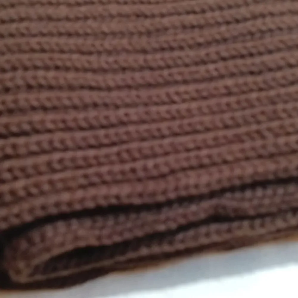 Hand Made Brown Cable Knit Scarf
